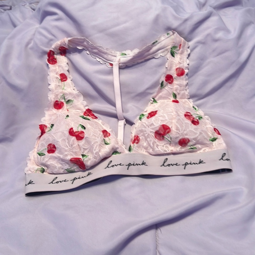 Pink Victoria Secret Cherry Bralette